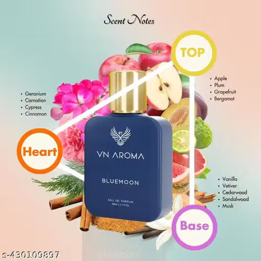 VN Aroma Bluemoon Unisex Eau De Parfum for Men & Women | Premium Long Lasting Luxury Fragrance