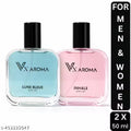 VN AROMA Lune Bleue & Inhale Perfume Combo (2x50ml) | Long Lasting Unisex Perfume | Luxury Premium Fragrance for Men and Women